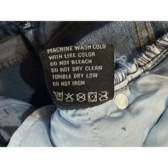 NWT OG Oyster Guy Distressed Skinny Leg Stretch Blue Denim Jeans Junior's Size 7 - Picture 12 of 15